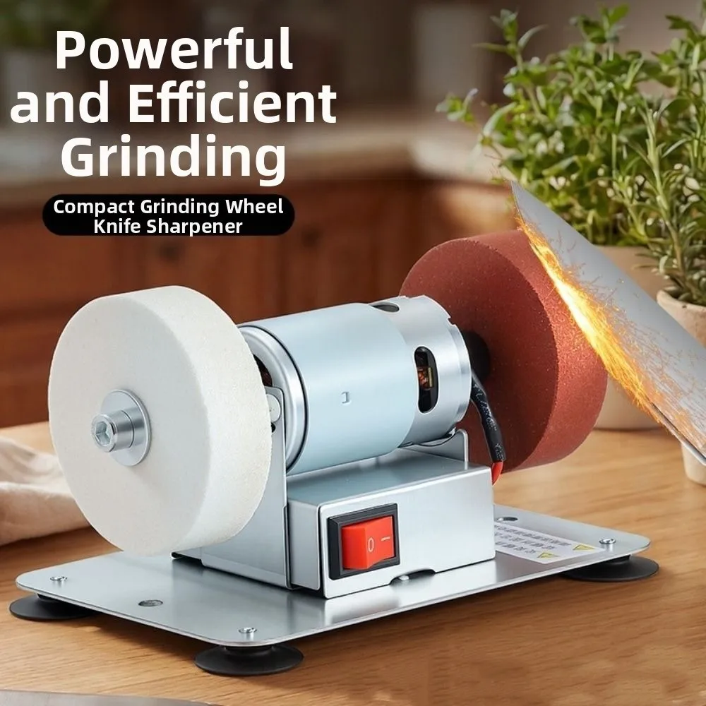 Speed Adjustable Mini Bench Grinder Variable Speed Sturdy Base Electric Grinder Machine Portable 150W Dual Wheel Grinder