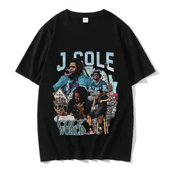 Camiseta gráfica Vintage J Cole para hombre y mujer, ropa de calle de rapero de Hip Hop, Camiseta de algodón de manga corta de gran tamaño, novedad de 2023