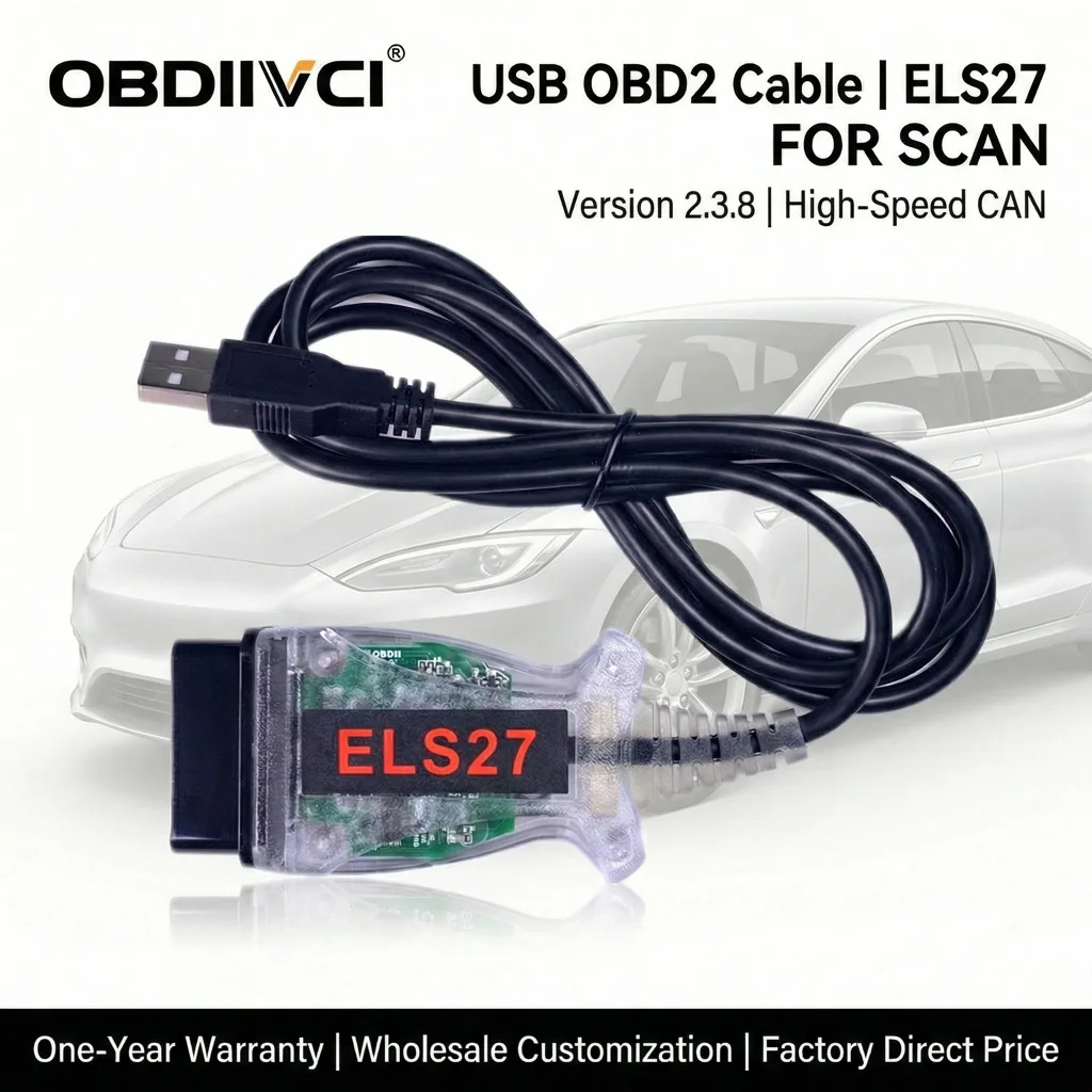 

Newest V2.3.8 ELS27 FORScan Scanner OBD2 Diagnostic Cable Green PCB PIC24HJ128GP+FTDI Mircochip Support ELM327&J2534 Car Tools