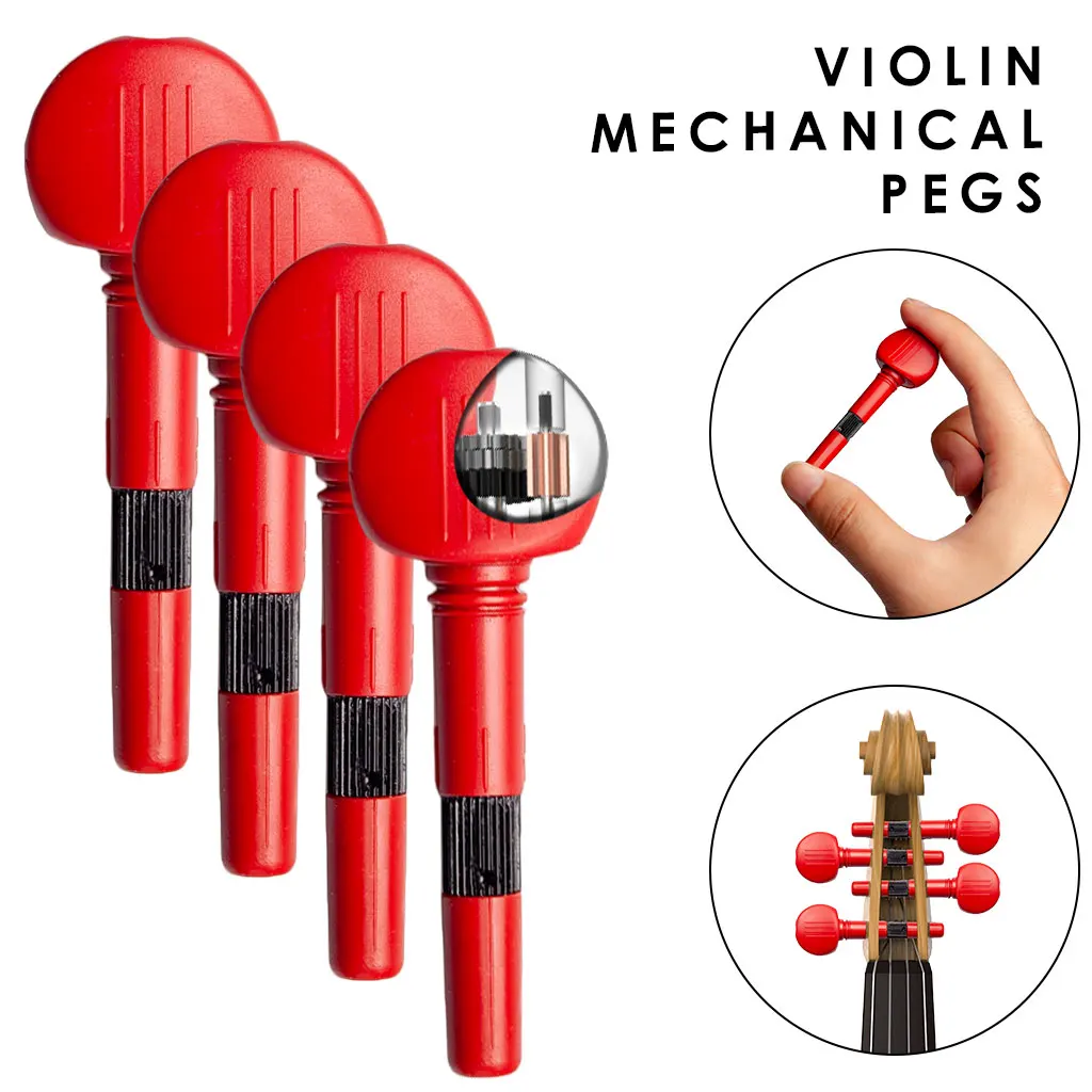 

4PCS Geared Tuning Pegs For 4/4 3/4 Violin Fiddle Acoustic Electric Violino Machine Heads Peg Box Tuning Peg Neck Pegbox SET