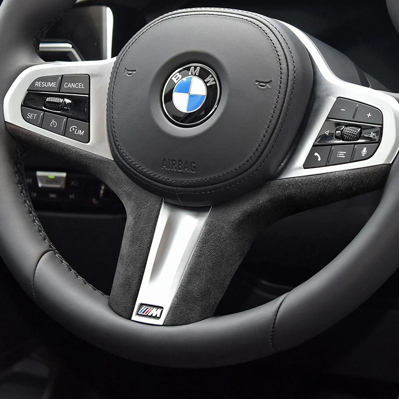 Car Steering Wheel Cover Interior Sticker For BMW F40 G20 G28 G05 G30 G32 G38 G11 G01 G02 6GT 3 Series LHD RHD Accessories