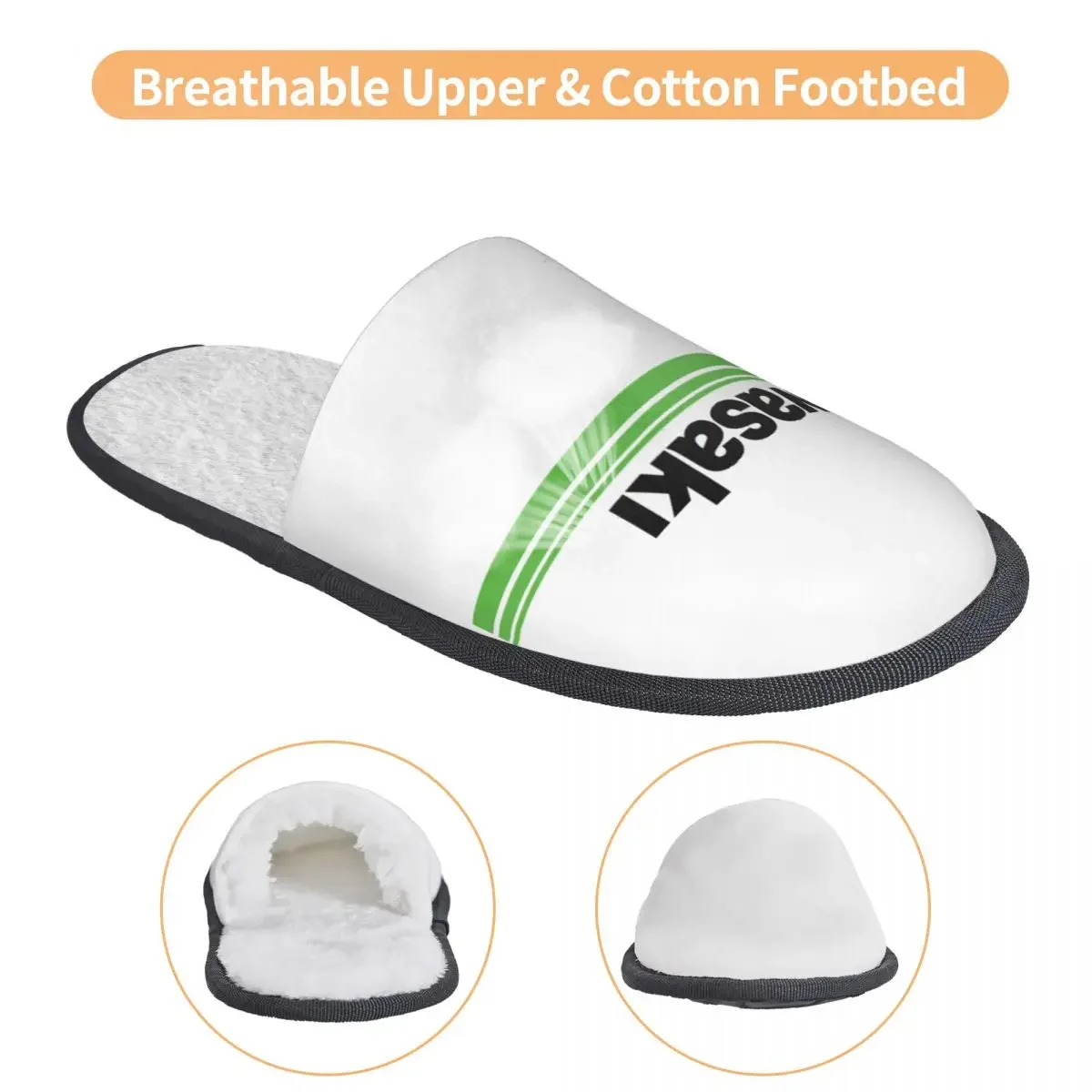 Custom moto Sport Racing Kawasakis Soft Memory Foam pantofole da casa donna comode pantofole antiscivolo calde comode