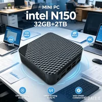 Mini PC Computer Intel Core N150 PC Gaming Computer 8/16GB RAM 1TB 2TB M.2 SSD WiFi 6 BT5.2 4K HD Portable Desktop Pc 6