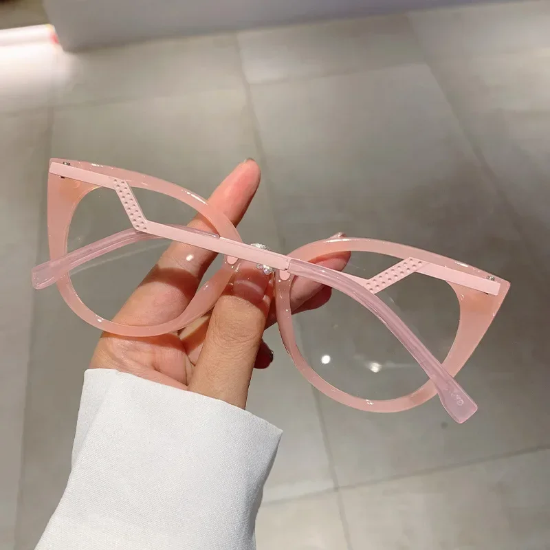 Vintage Anti Blue Light Cat Eye Sexy Ladies Glasses Women Luxury Trend Myopia Prescription Optical Eyewear Frames
