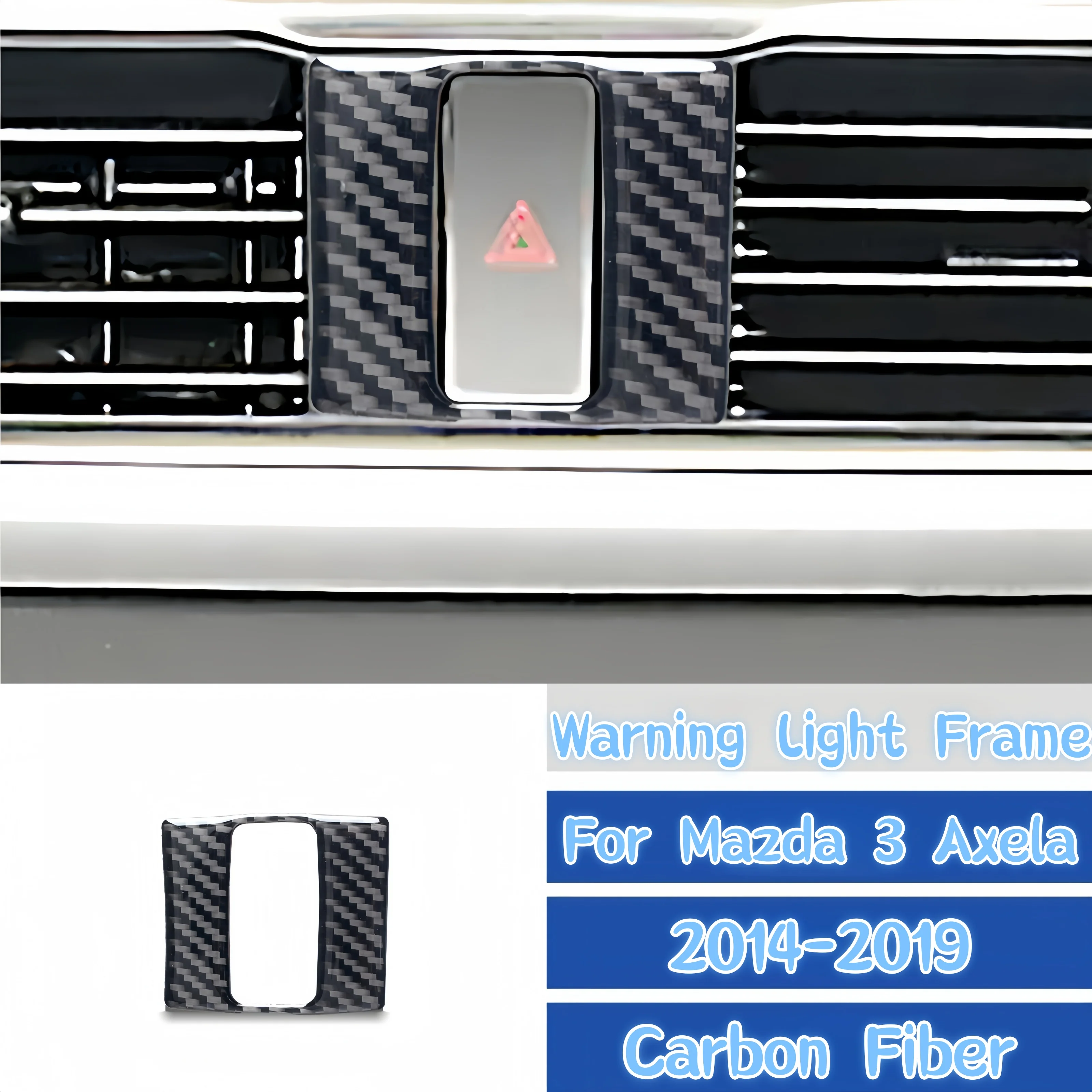 

For Mazda 3 Axela 2014-2019 Car Interior Accessories Carbon Fiber Car Warning Light Frame Panel Decoration Cover Trim Sticker