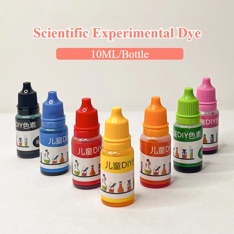 Liquid Colorant 10ML Food Grade Liquid Pigments 8 Colors for Student Science Experiment Handmade DIY Tie Dyeing