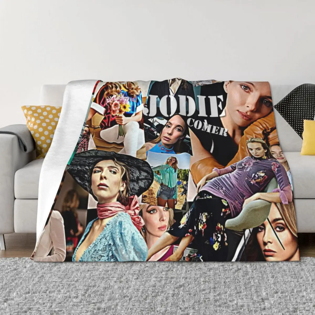 

jodie comer Throw Blanket Thermal Heavy Moving Soft Plaid Blankets