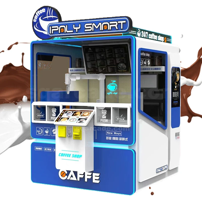 New 24H Boba Milk Tea Vending Machine Soda Fountain Drink Manipulator Coffee Vending Machine Bubble Tea Vending Machine