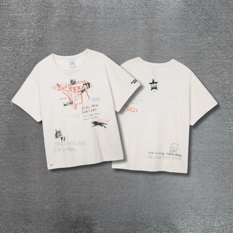 

Streetwear Protocol Short Sleeve T-shirts High Quality Loose Cotton Round Neck Women's Men's Tee Clothing