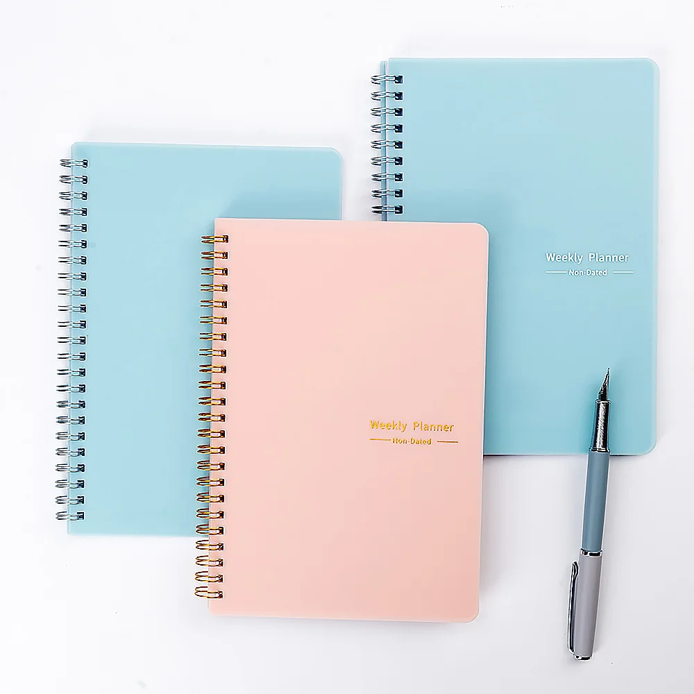 A5 Weekly Planner Coil Daily Planner Simple Stylish Portable Notebook for Study School Office Note-taking Budget Monthly Planner - view 5