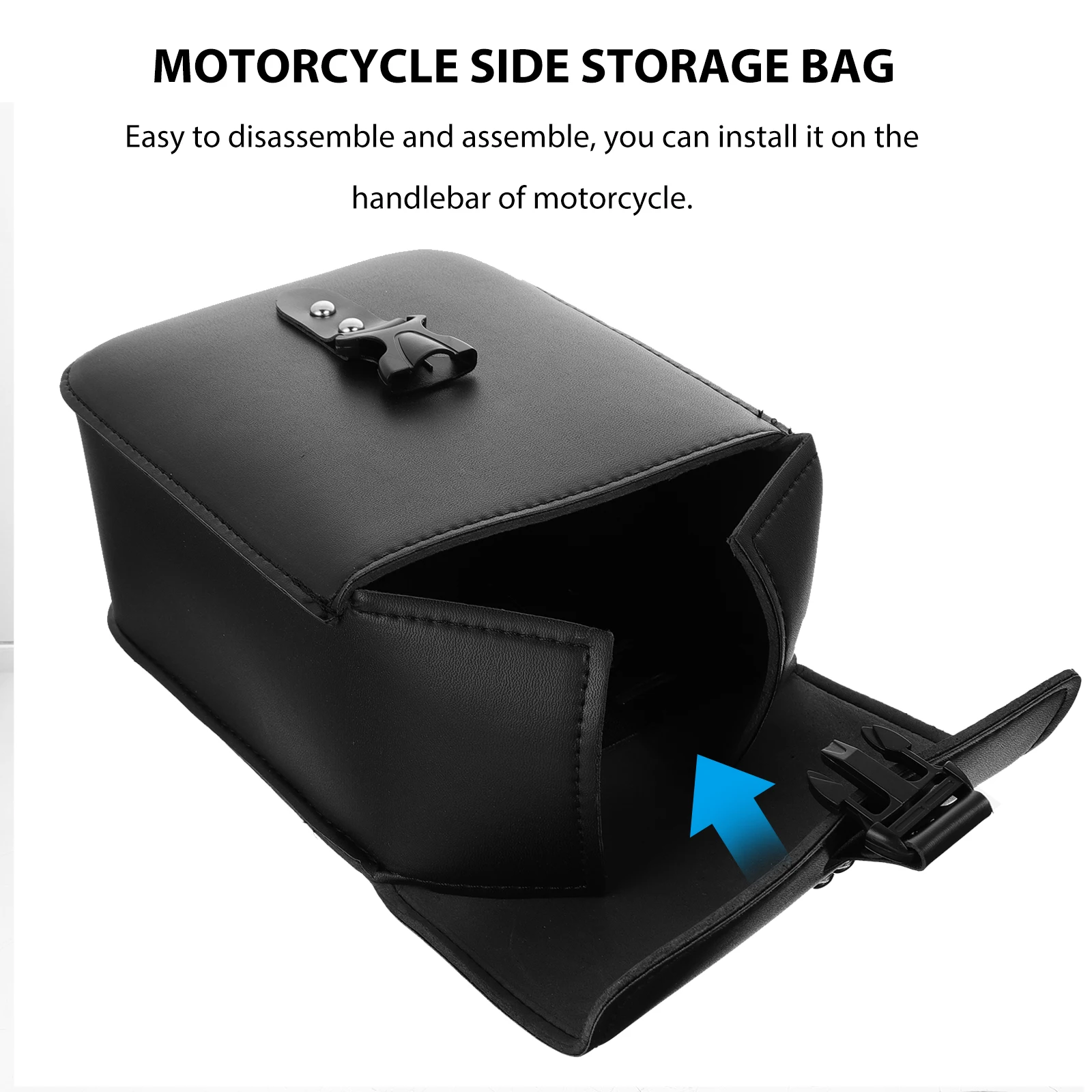 

Motorcycle Side Bag PU Storage Saddlebags Large Capacity Waterproof Durable Tools Holder Bike Travel Gear