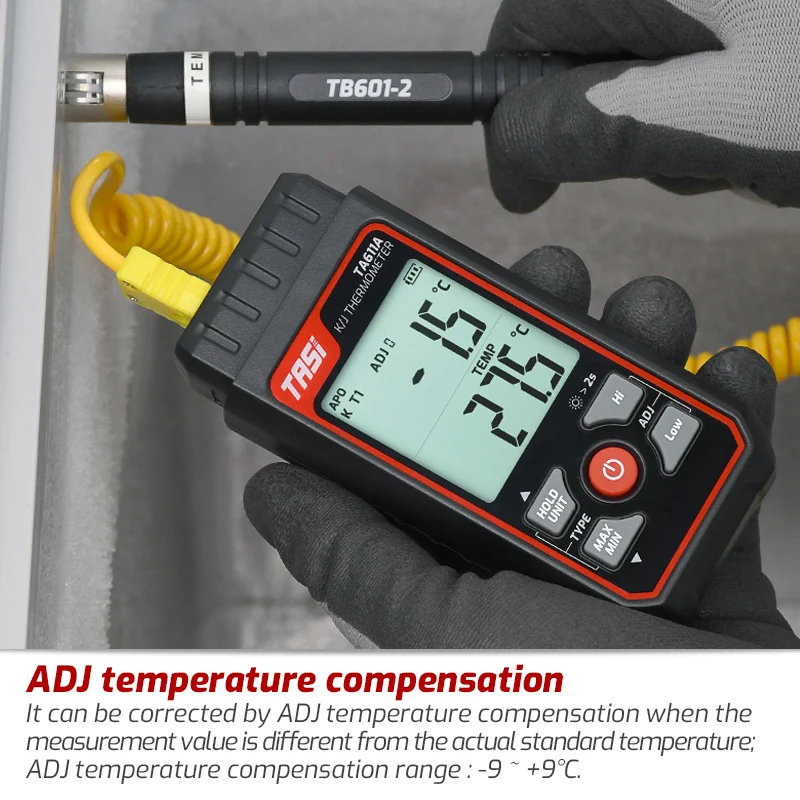 TASI TA611A TA611B Digital Thermocouple Thermometer K/J Type, for Contact Temperature Testing with LCD Display in C/F