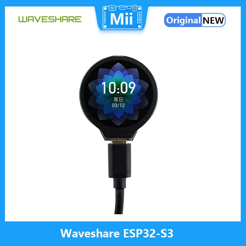 Imagem -04 - Waveshare Esp32-s3 Development Board 32-bit Lx7 Dual-core Processor Integra Gc9a01 Display Driver Chip 1.28 Ips Lcd