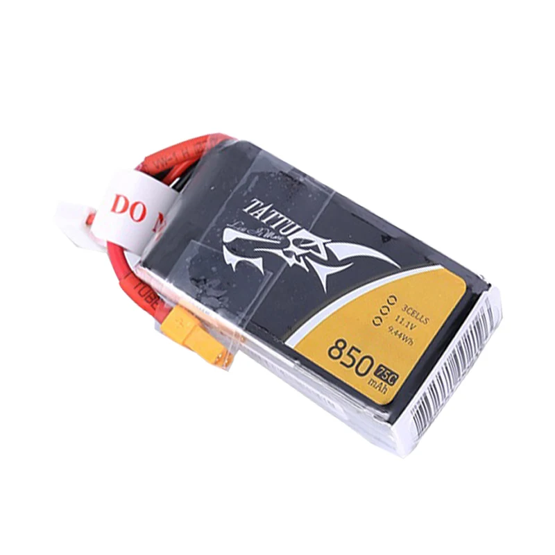 Original TATTU 75C 850mAh 11.1V/14.8V LiPo Battery For RC Helicopter Quadcopter FPV Racing Drone Parts With XT30/XT60