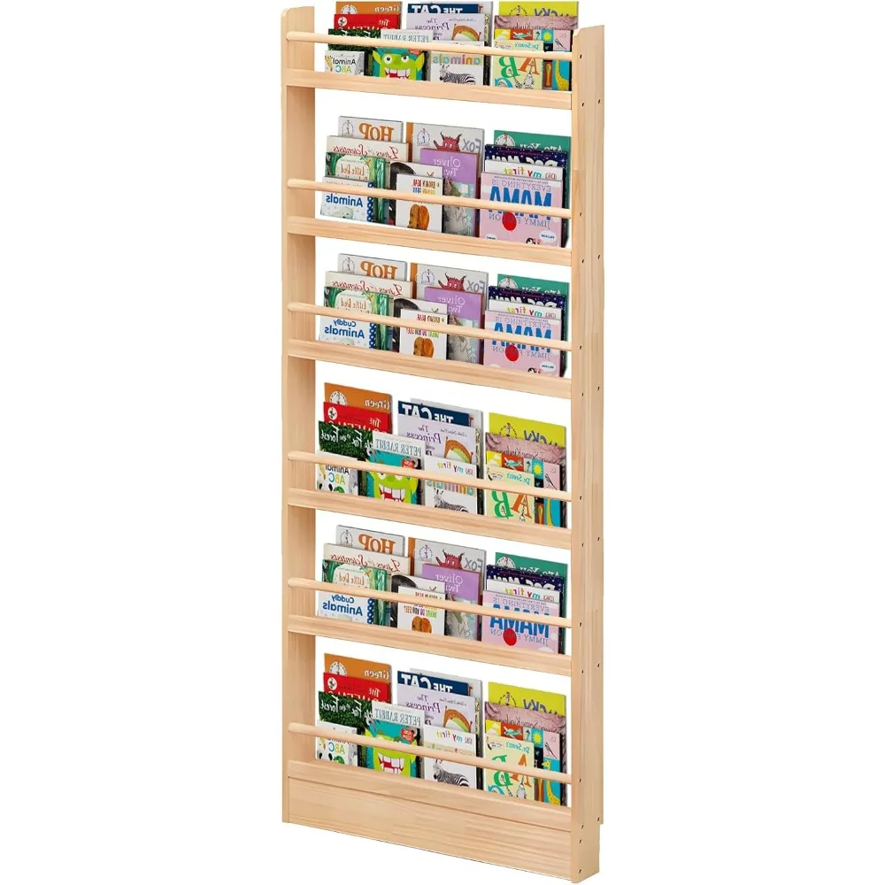 

Floor Bookcases Display Racks Tall Thin 10cm Standing 2-8 Tier Bookshelves Wood Frame Behind The Door Open Storage Rack Shelf