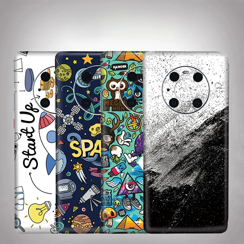 

Colorful Paintings Rear Sticker Wrap Skin For Huawei Mate 50 40 30 Pro Mate50 P60 P50 P40 P30 Pro P30Pro Phone Back Film