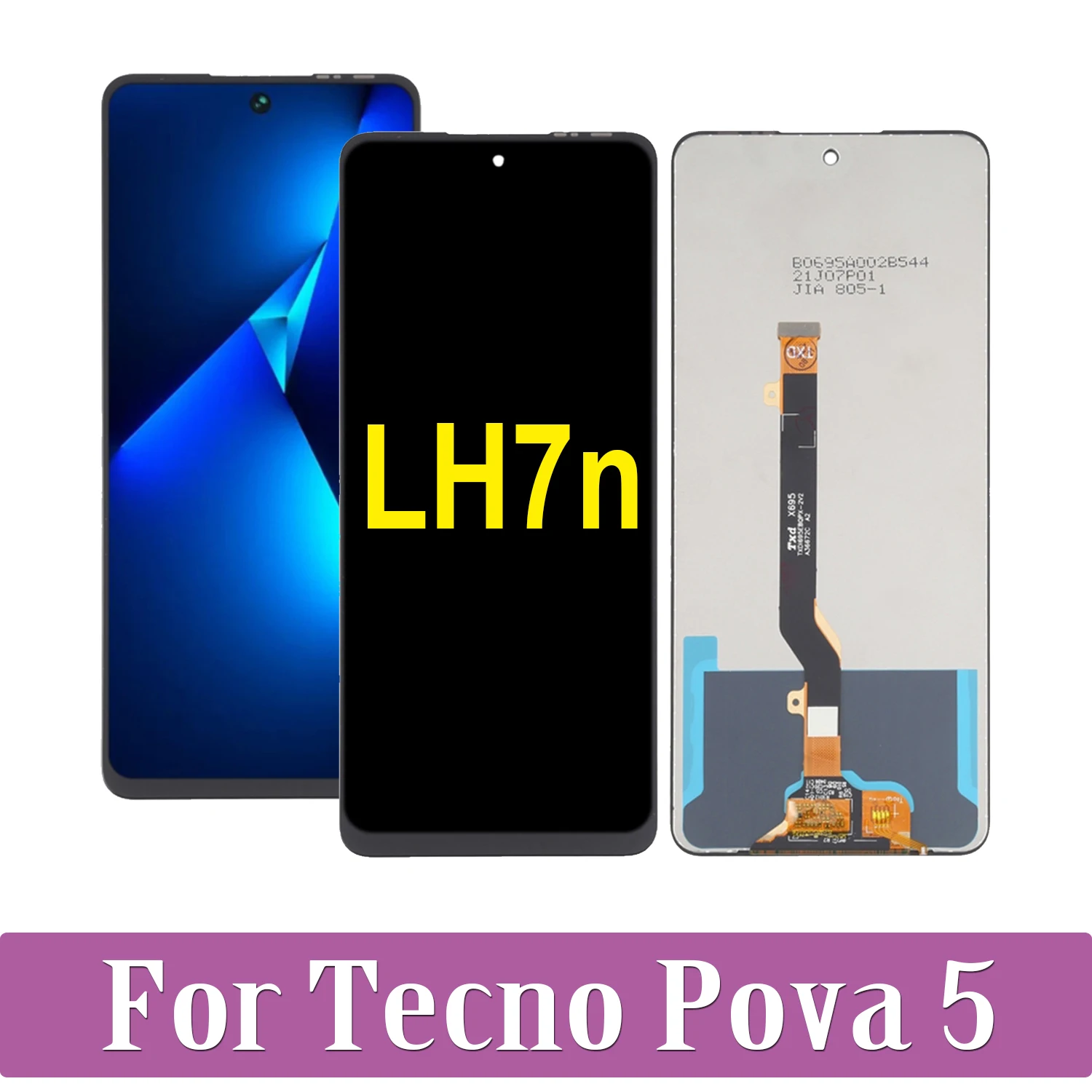 

For Tecno Pova 5 Pova5 LH7n LCD Display Touch Screen Replacement Digitizer Assembly