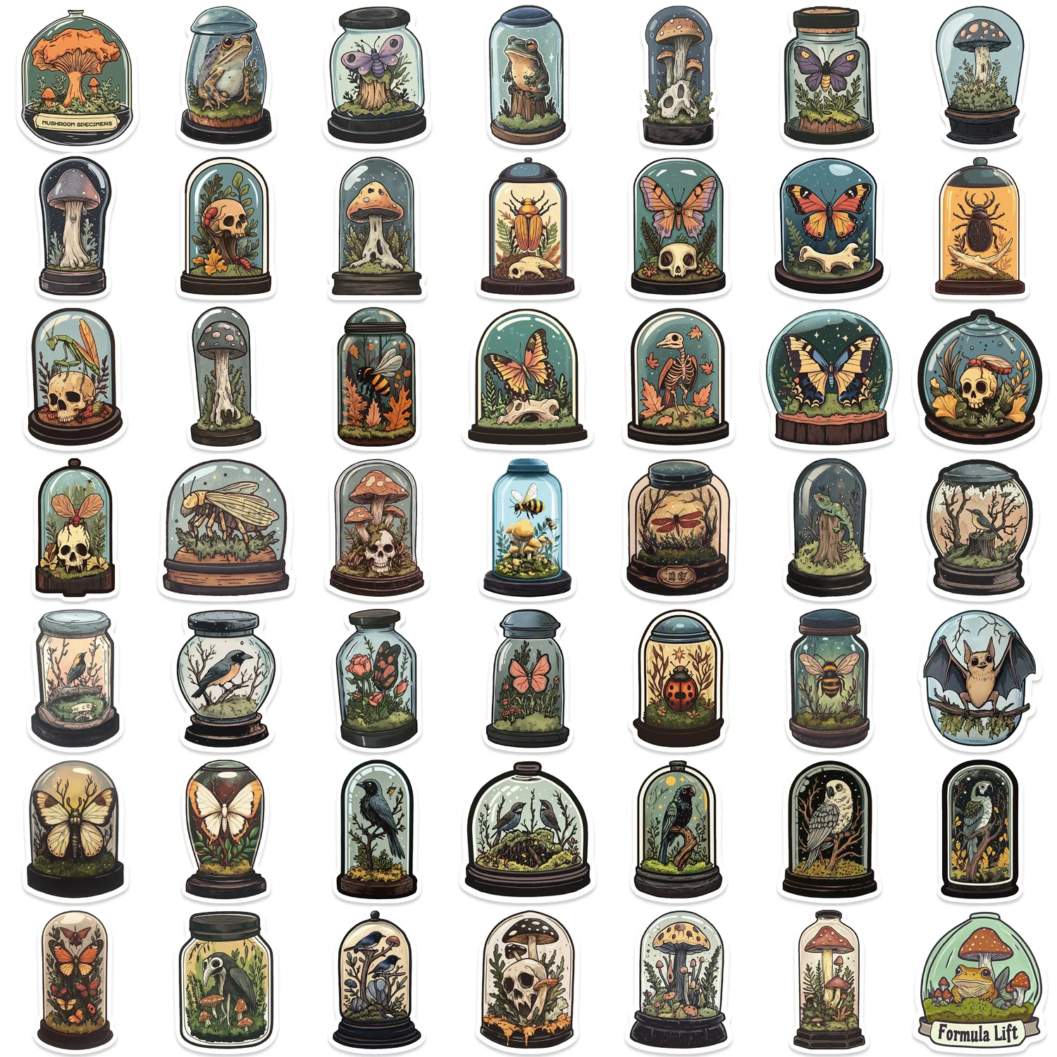 50 ชิ้นการ์ตูน Mystery ขวด, Biological Graffiti สติกเกอร์กีตาร์โน้ตบุ๊คกระเป๋าเดินทาง DIY ขวดน้ําตกแต่งสติกเกอร์กันน้ํา