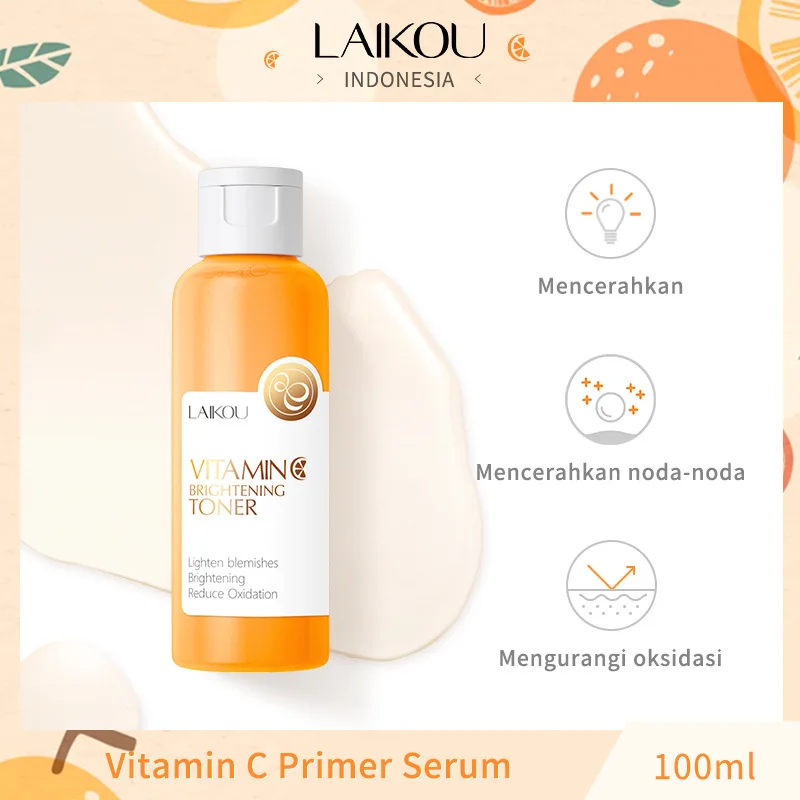 

LAIKOU 100ml Vitamin C Face Skin Care Essence Toner Hydrating Cream Moisturizing Facial Tonic Brightening Toner