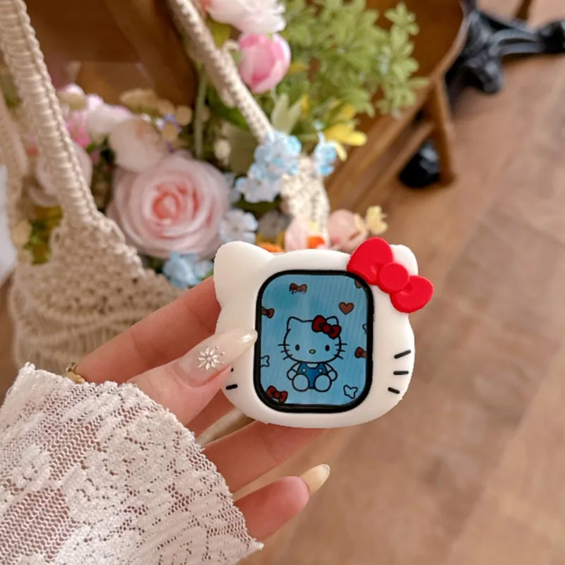 Sanrio Kawaii Cartoon Hello Kitty Case For Apple Watch Sport 1/2/3/4/5/6/7/8/9st Gen S10 S11 Ultra SE 38/45/41/44/42/46/49mm view 2