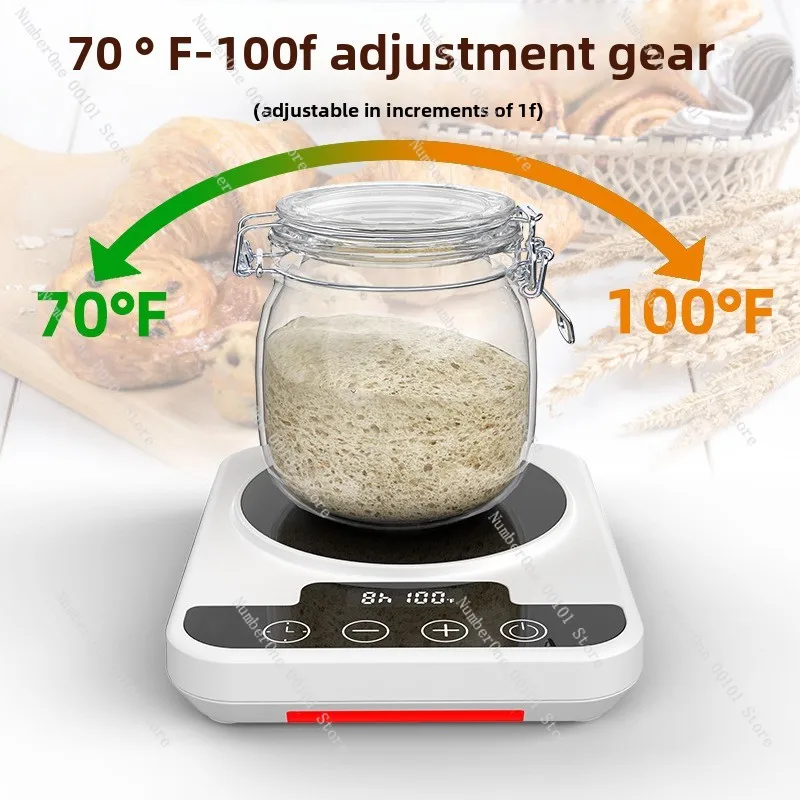 بداية الخبز الحامض، بداية ثرموستاتي للخميرة، 70-100 ° توقيت التحكم في درجة الحرارة F، تعديل متعدد التروس لمدة 12 ساعة #3