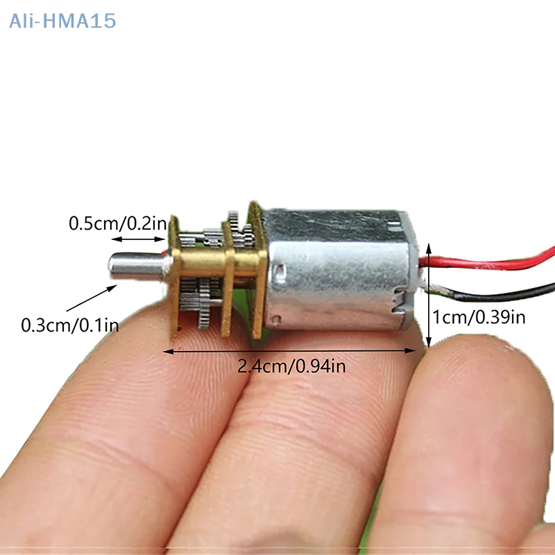 N20 DC3-6V Electric Micro DC Geared Motor 26-53RPM Metal Motor Gear Adjustable Speed Reversed