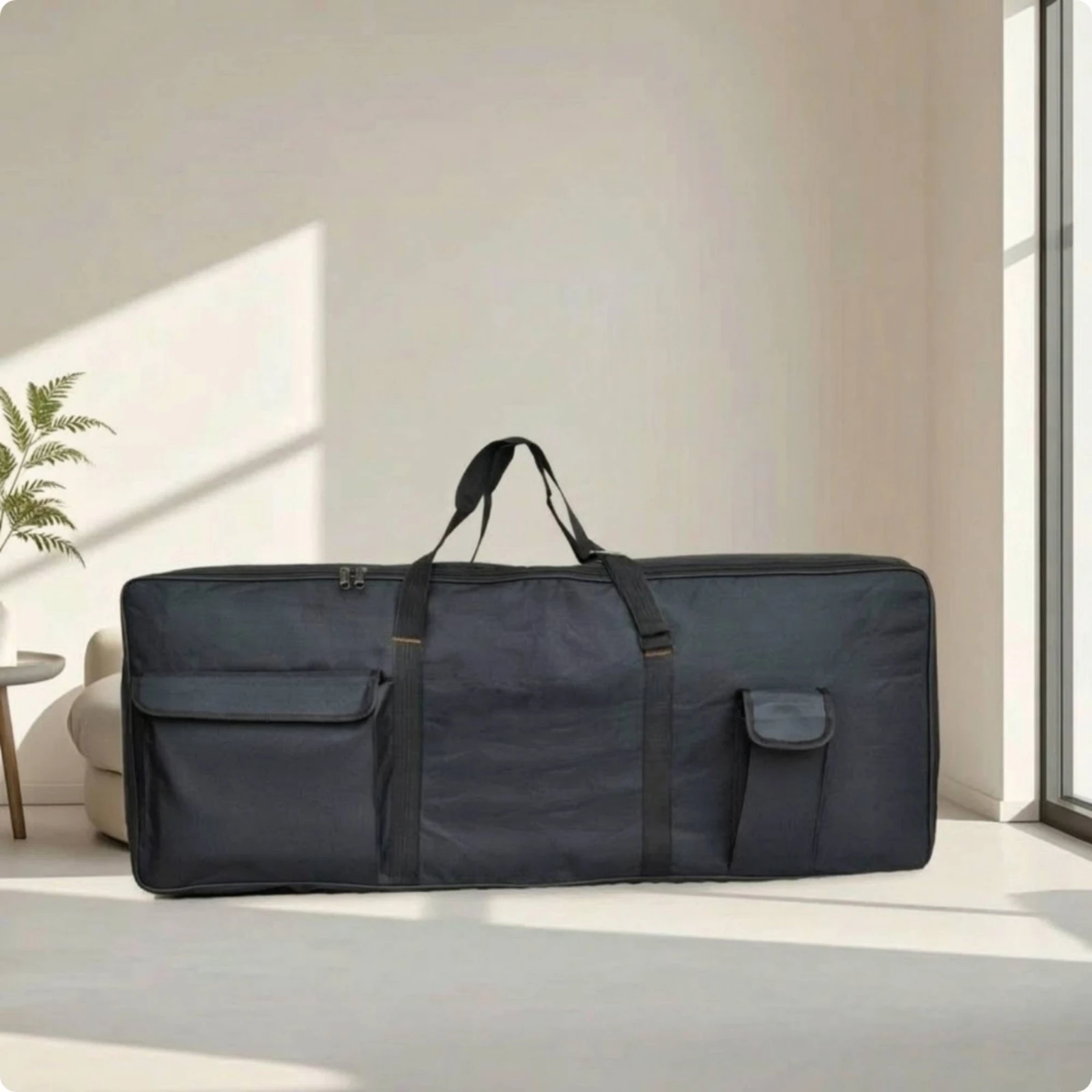61-Key Keyboard Bag Thickened Keyboard Bag with Shoulder Strap Adjustable Soft for Keyboardists, Travel, Rehearsals