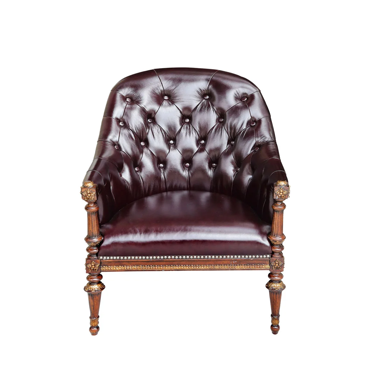 

European casual chair Italian single sofa chair first layer cowhide chair casual lunch