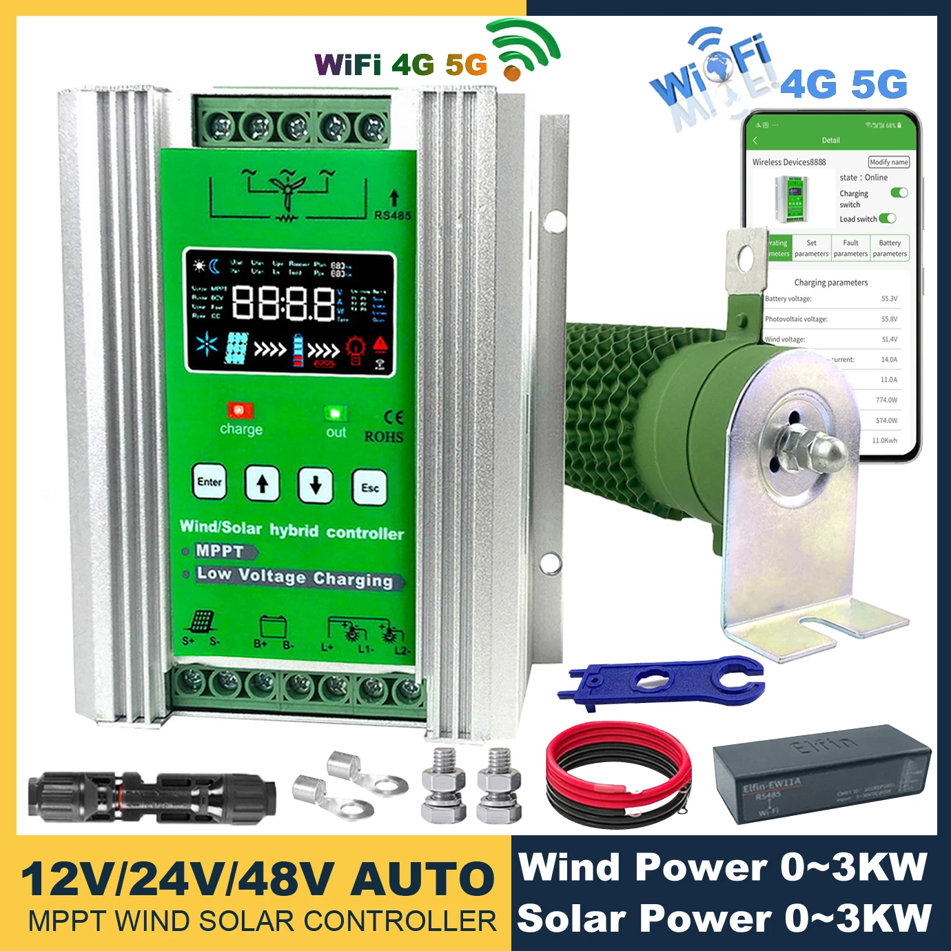 4000W Mppt Wind Sol…
