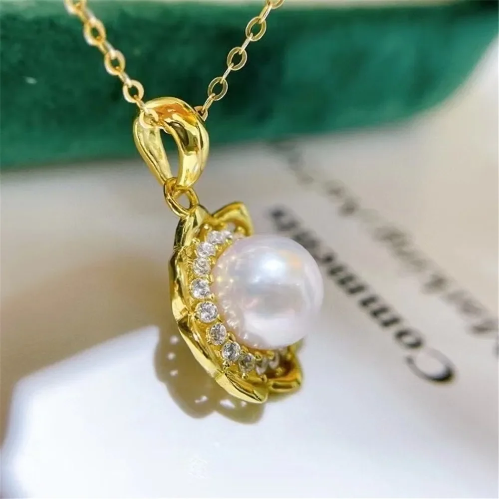 

Classic Pearl Pendant Accessory 18K Plated Gold Pendant Settings Jewelry Findings Parts Fittings Connection Accessories D172