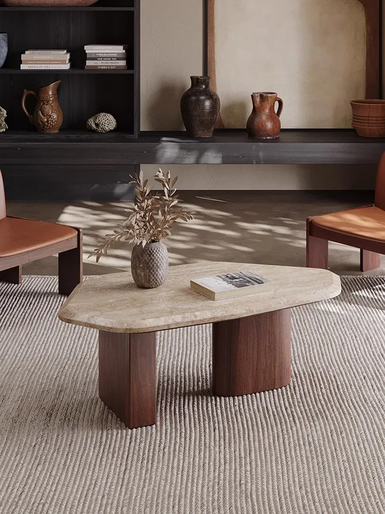 الشمال الحد الأدنى الأثاث كهف حجر طاولة جانبية البساطة غرفة المعيشة الديكور الفن طاولة القهوة غير النظامية على شكل طاولة شاي #2