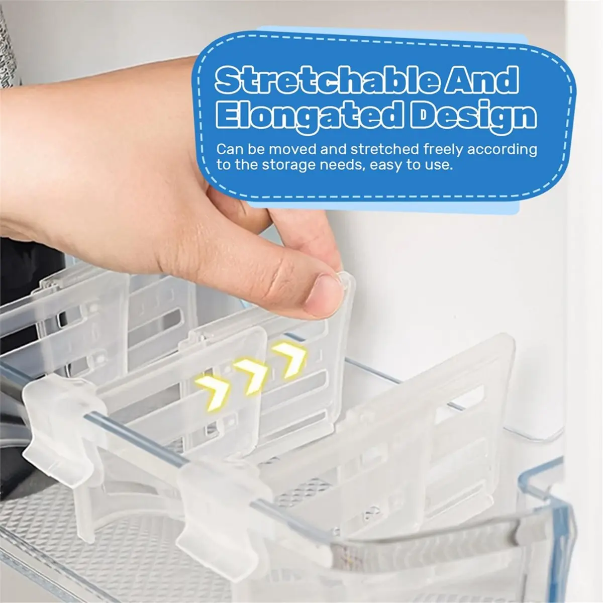 PROFESSIONAL USE 30pcs Refrigerator Storage Divider Clip,Fridge Door Storage Partition Expandable Baffle Dividers Kitchen Organi