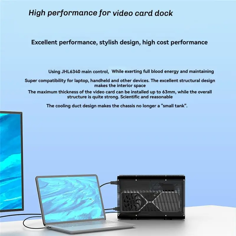 Stylish-External GPU Dock With 60Cm USB4 Cable For Thunderbolt 4/3 High-Performance Graphics Card Docking Station