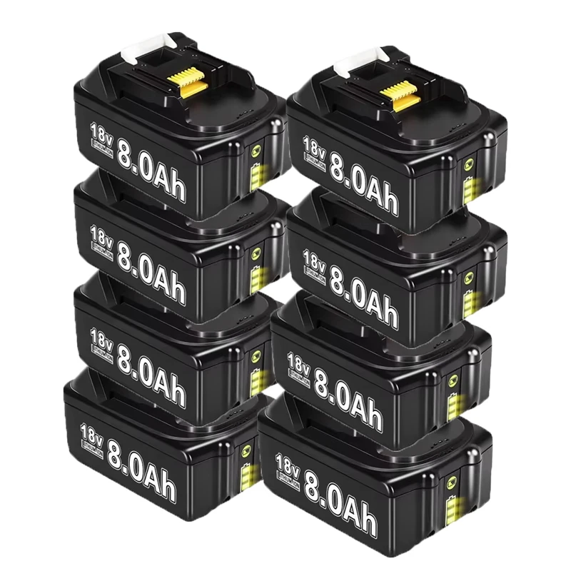 18V 8000mAh Batterij Voor Makita BL1830 BL1815 BL1860 BL1850 BL1840B Batterij Power Tools Oplaadbare Batterij Met ﻿ 4A 6A Oplader