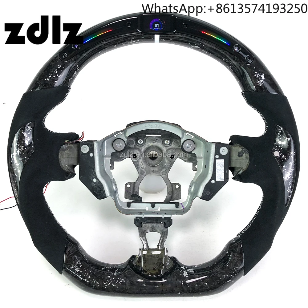 

For Nissan 350Z 370z Custom Suede Leather LED Forged Carbon Fiber Steering Wheel