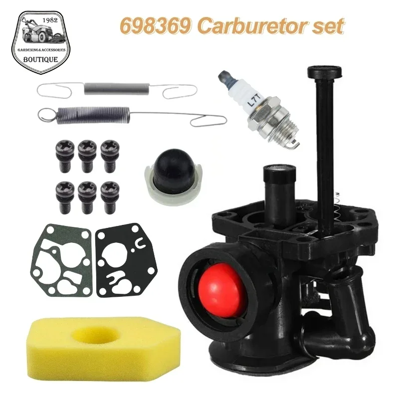 Carburetor Kit for Briggs & Stratton Sprint Quattro Classic Engine 498809 Lawn Mower Carb