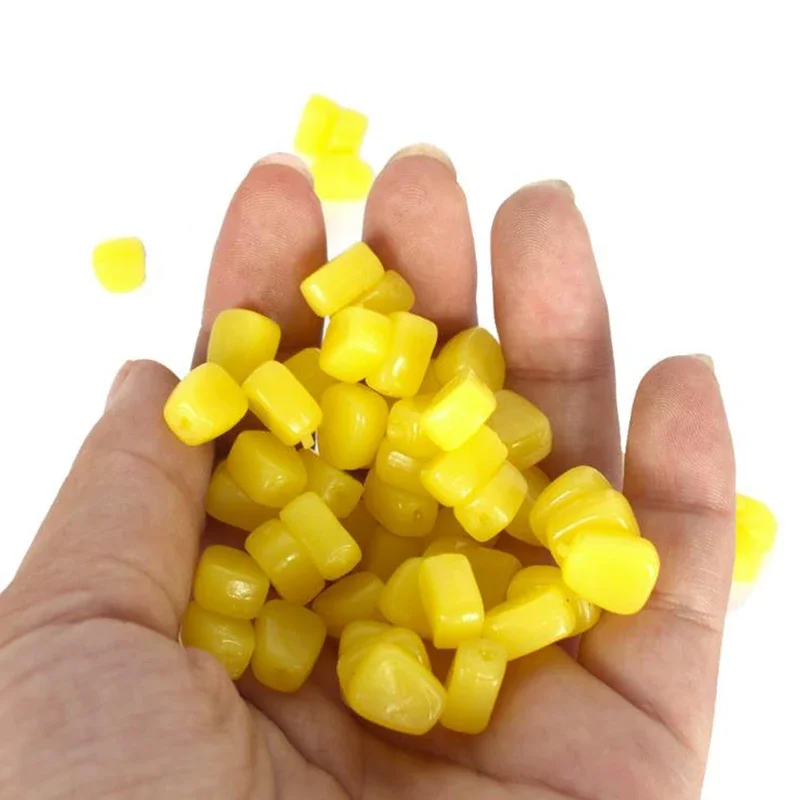 100pcs/Fishing Tackle Lifelike Fake Bait 6 Colors Corn Kernels Soft Bait1.0cm/0.36g Artificial Crank Float Soft Lure Astringency