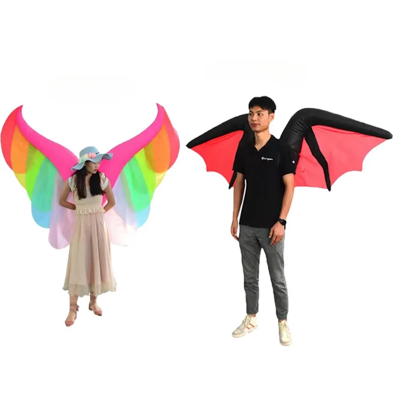 Demon Wings Inflatable Costumes Christmas Rainbow Angel Wings Inflatable Performance Props