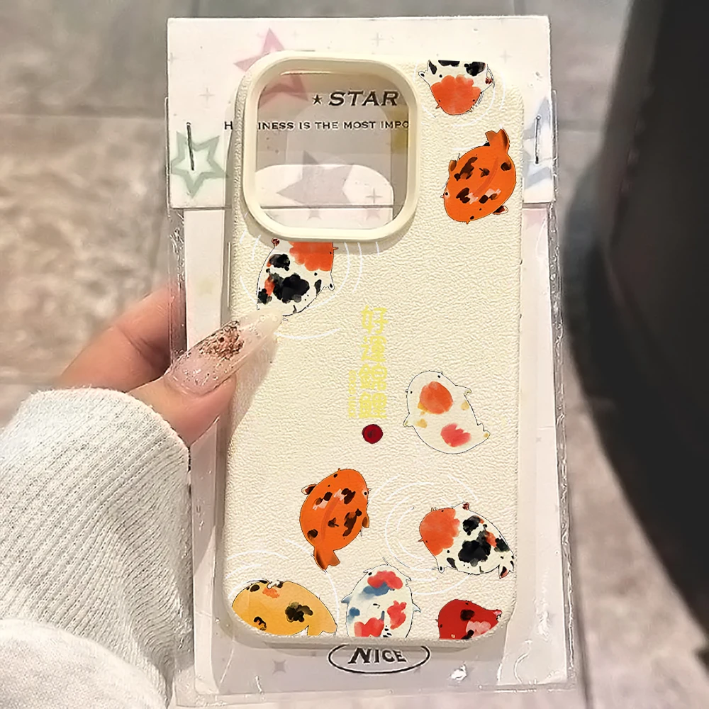 Lucky Koi Handyhülle für iPhone 17 16 15 14 13 12 Pro Max 16 15 14 Plus 17 16 15 14 13 12 11 Pro 17Air XR Silikon Matte Hülle – Detail 1