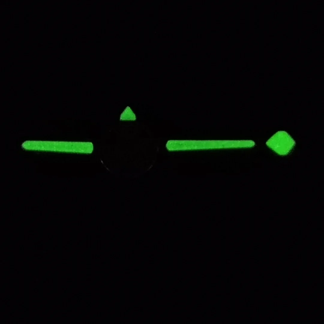 NH35 Watch Hands Silver Edge White Disc Short Seconds Hands Green Luminous Watch Accessories for NH35/ NH36/ 4R/ 7S Movements