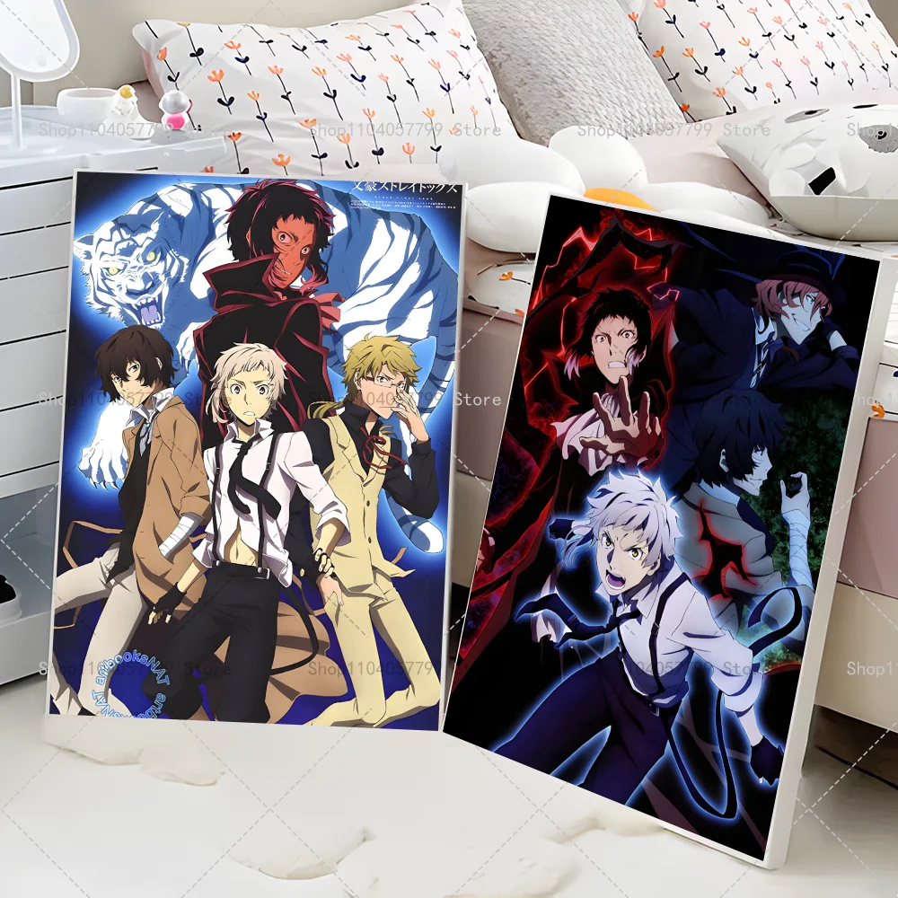 1PC Classic Japan Anime Bungou Stray Dogs Poster Self-adhesive Art Waterproof Paper Sticker Coffee House Bar Room Wall Decor