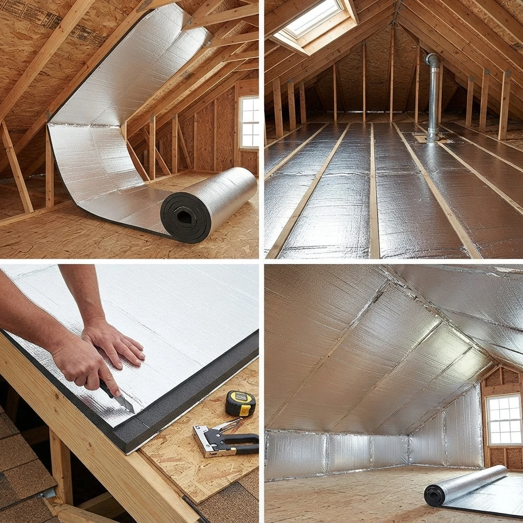 5/10MM Thermal Insulation Soundproof Mat Heat Barrier Foam Roll Home Wall Floor Door Acoustic Noise Reduction Warm Keeping Panel