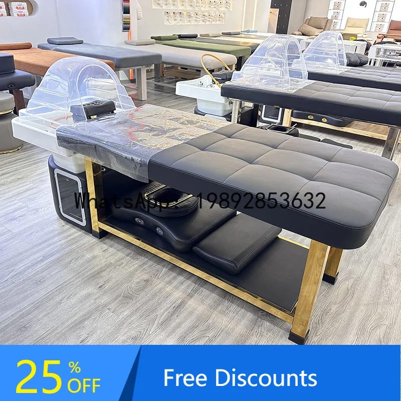 

XLL Barber Shop Salon Special Semi-Reclining Shampoo Bed Barber Shop Special Water Flushing Bed Head Therapy Shampoo Bed