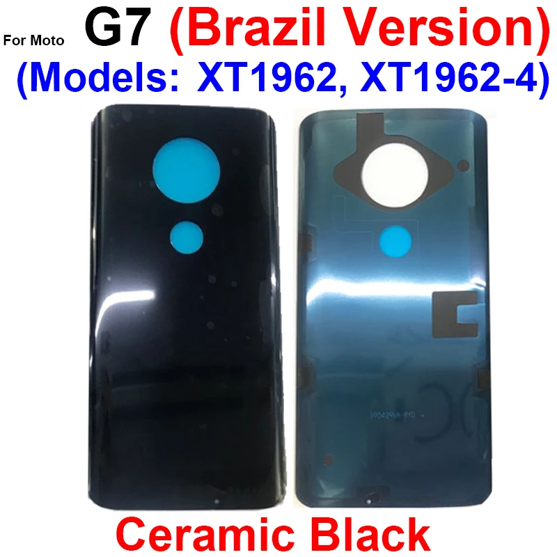 Rear Battery Door Housing For Motorola Moto G7 G7 Plus G7 Play G7 Power Brazil US Version Rear Back Battery Case Cover Parts