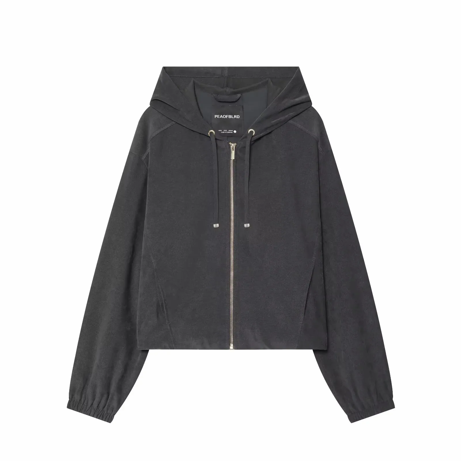 Damen-Hosen-Set 2-teilig, Neu 2026, Kapuzenjacke mit Reißverschluss, Weite Hose mit Kordelzug, Damen-Outfit – Detail 7