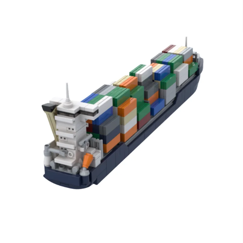 MOC tecnología creativa bloques de construcción envío barco DIY montaje juguetes modelos crucero rompecabezas para niños regalos