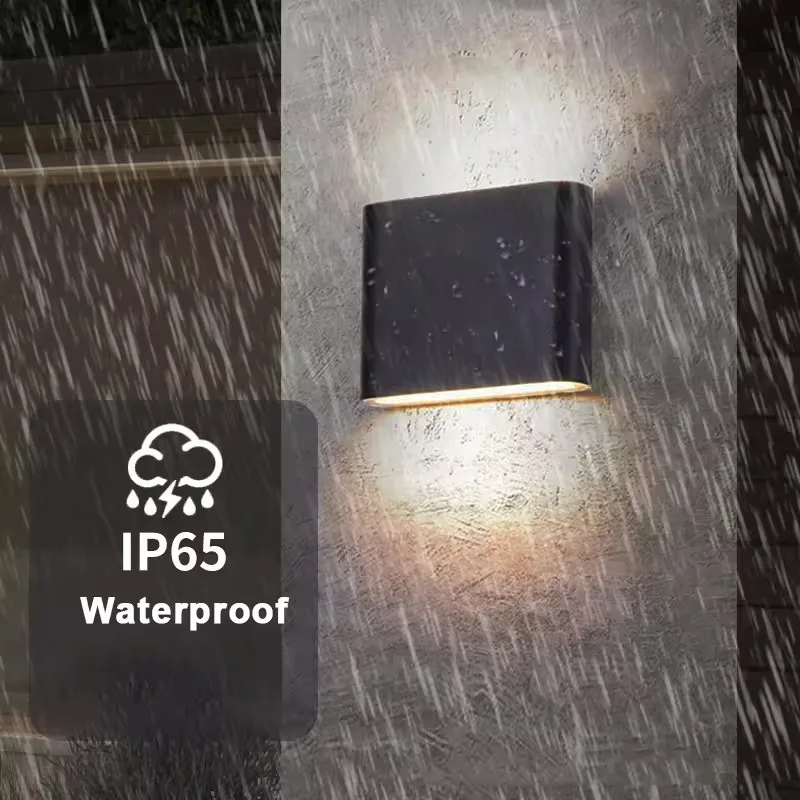 

Современный водонепроницаемый светодиодный настенный светильник IP65 6W/12W для внутреннего/наружного использования, для декора балкона, двусторонний (вверх-вниз), алюминиевый, настенный светильник-бра
