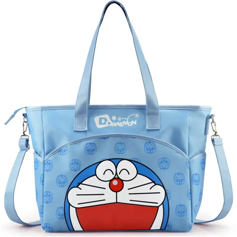 

Doraemon cartoon waterproof shoulder messenger bag women's diaper bag storage jingle cat handbag cute casual travel bag