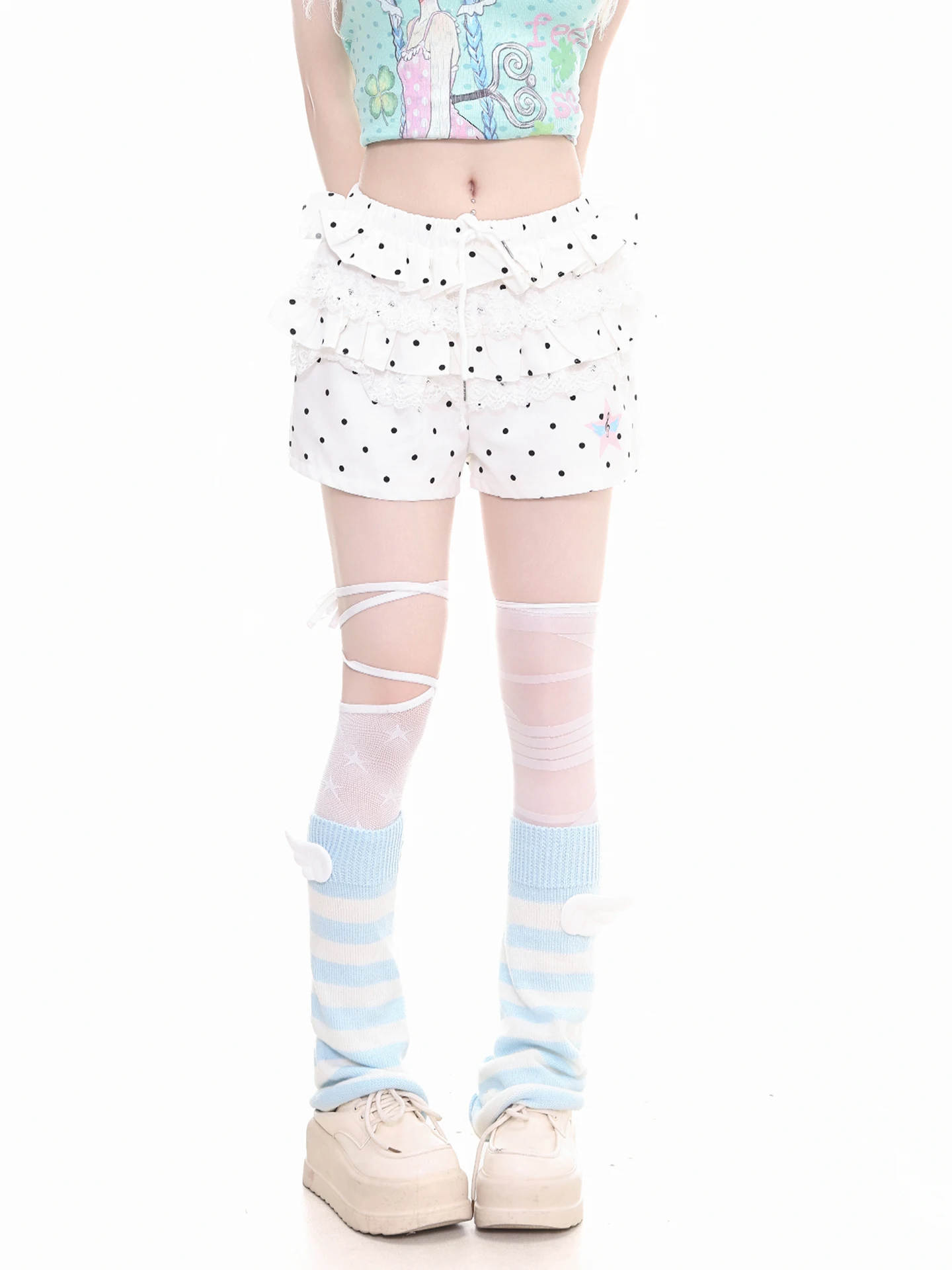 Sweet Floral Print A-Line Short Pants Women's Summer Slimming Casual Straight Leg Pants Girl's Summer Casual Flared Shorts