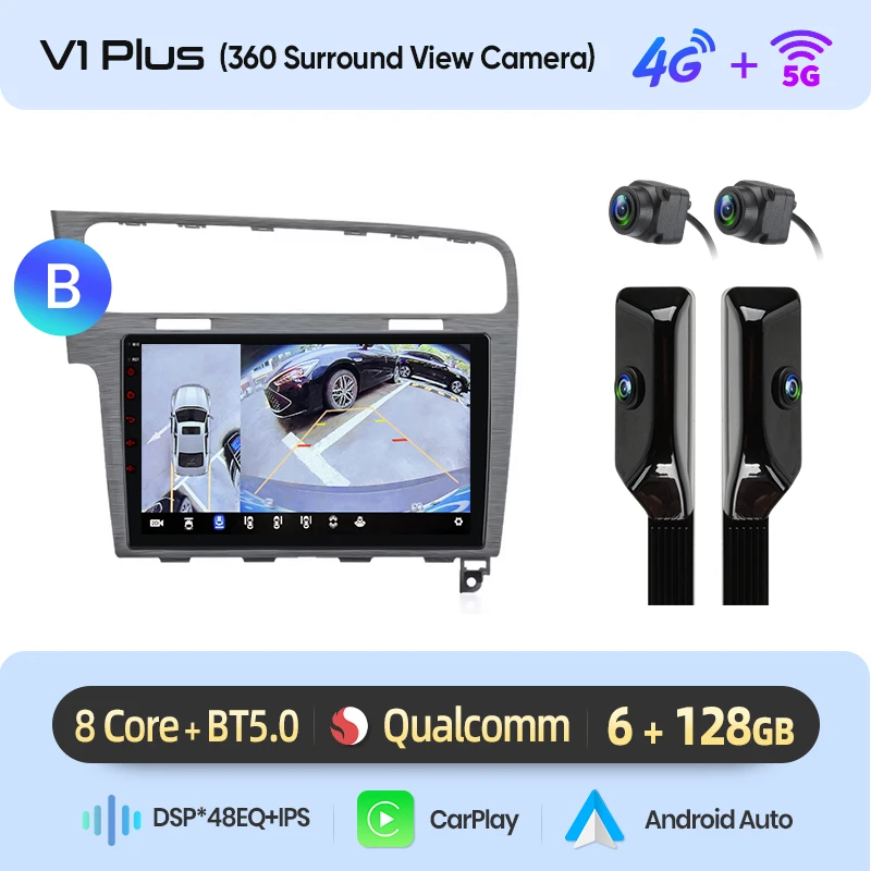 Junsun Draadloze Carplay Android Auto Autoradio Voor Vw Volkswagen Golf 7 2013-2017 Gps Multimedia 2 Din Systemen Stereo
